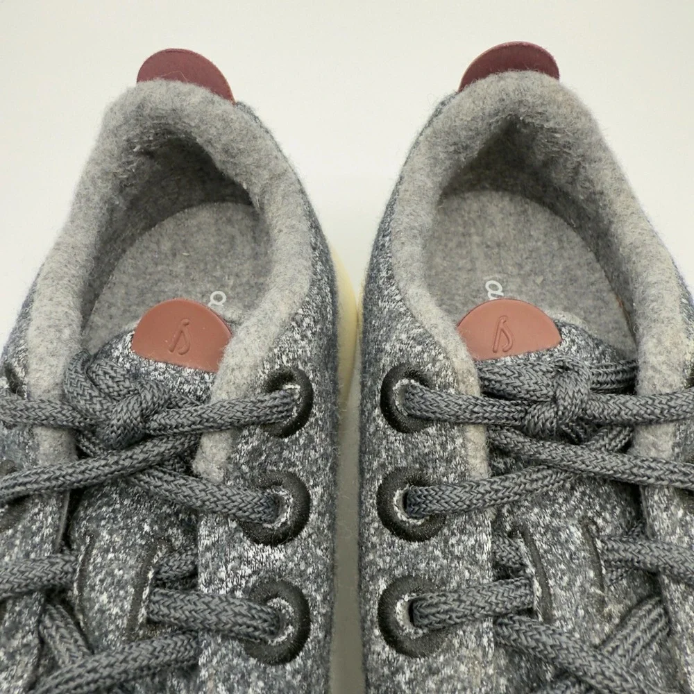 Allbirds Wool Runner Mizzles Womens 8 Gray Grey Off White‎ Running Shoes Lace Up